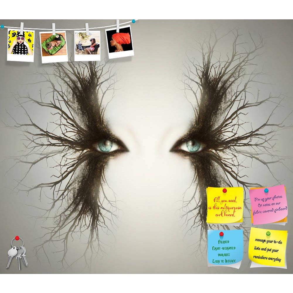 ArtzFolio Artistic Female Eyes With Branches D2 Printed Bulletin Board Notice Pin Board Soft Board | Frameless-Bulletin Boards Frameless-AZSAO27487736BLB_FL_L-Image Code 5003386 Vishnu Image Folio Pvt Ltd, IC 5003386, ArtzFolio, Bulletin Boards Frameless, Conceptual, Digital Art, artistic, female, eyes, with, branches, d2, printed, bulletin, board, notice, pin, soft, frameless, two, decoration, around, as, make, light, grey, background, eye, human, woman, close, detail, abstract, art, creativity, mysterious