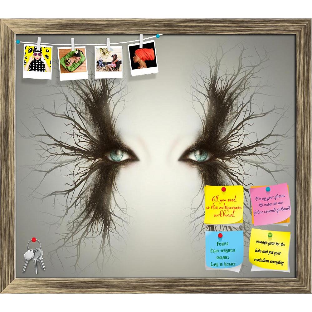 ArtzFolio Artistic Female Eyes With Branches D2 Printed Bulletin Board Notice Pin Board Soft Board | Framed-Bulletin Boards Framed-AZSAO27487736BLB_FR_L-Image Code 5003386 Vishnu Image Folio Pvt Ltd, IC 5003386, ArtzFolio, Bulletin Boards Framed, Conceptual, Digital Art, artistic, female, eyes, with, branches, d2, printed, bulletin, board, notice, pin, soft, framed, two, decoration, around, as, make, light, grey, background, eye, human, woman, close, detail, abstract, art, creativity, mysterious, gothic, br
