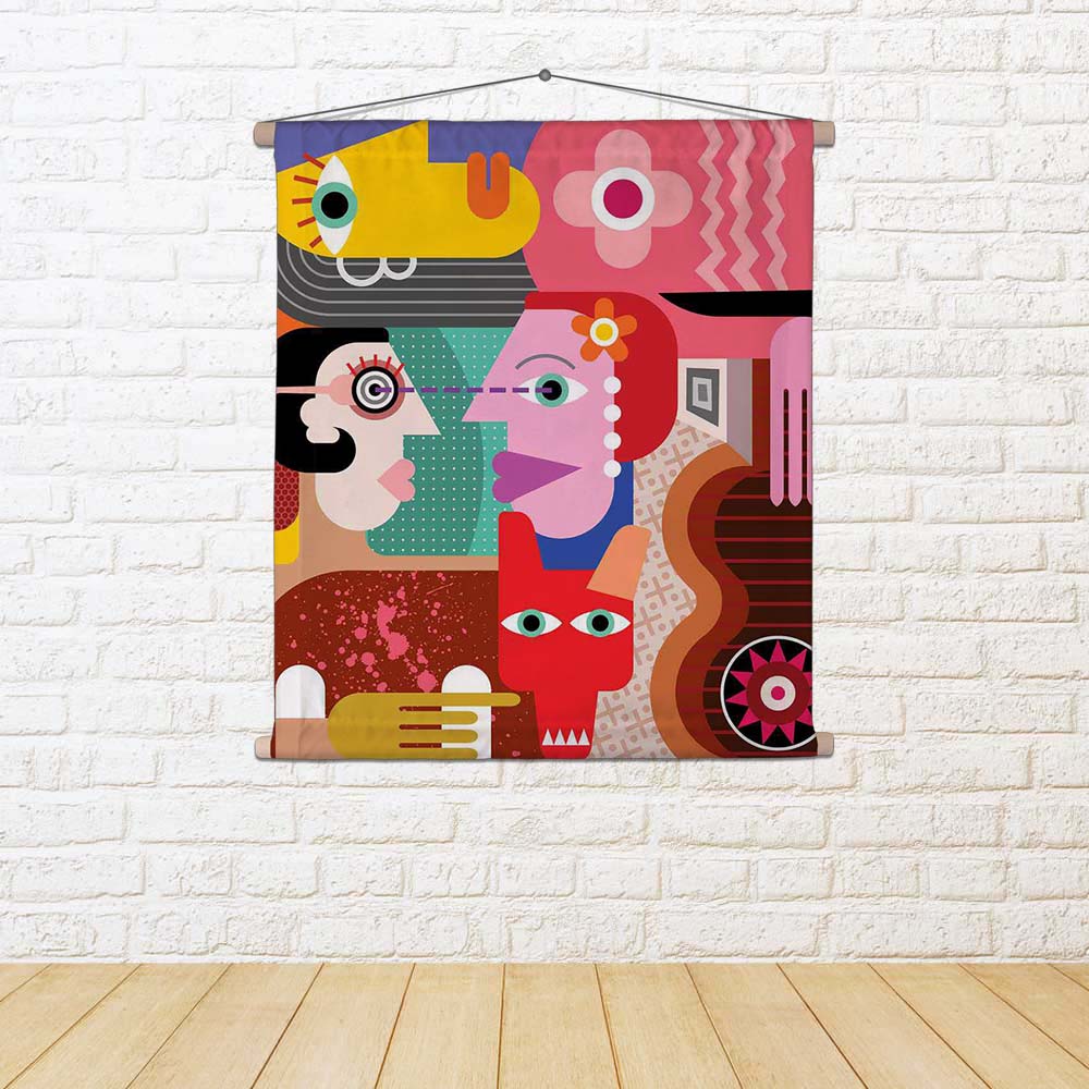 ArtzFolio Women With Dog Fabric Painting Tapestry Scroll Art Hanging-Scroll Art-AZART27532740TAP_L-Image Code 5003397 Vishnu Image Folio Pvt Ltd, IC 5003397, ArtzFolio, Scroll Art, Abstract, Surrealism, Digital Art, women, with, dog, fabric, painting, tapestry, scroll, art, hanging, two, looking, each, other's, eyes, fine, vector, illustration, tapestries, room tapestry, hanging tapestry, huge tapestry, amazonbasics, tapestry cloth, fabric wall hanging, unique tapestries, wall tapestry, small tapestry, tape