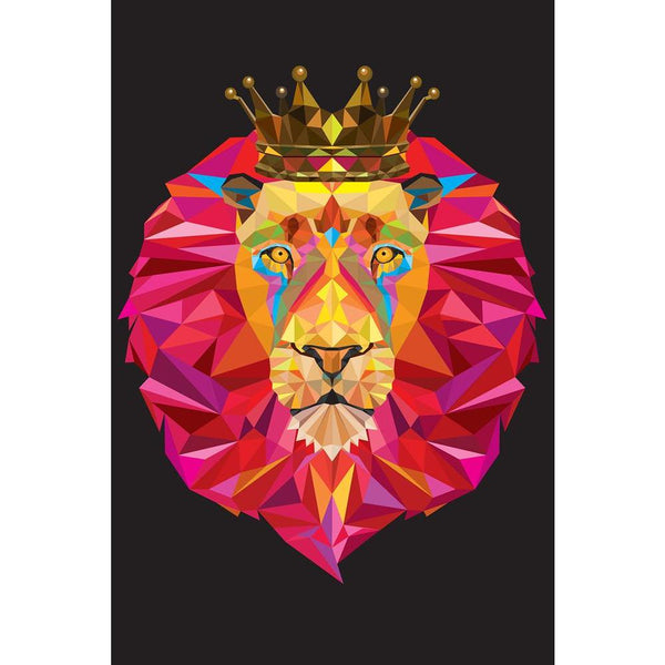 King Lion Head Unframed Paper Poster-Paper Posters Unframed-POS_UN-IC 5003405 IC 5003405, African, Animals, Digital, Digital Art, Education, Geometric, Geometric Abstraction, Graphic, Icons, Illustrations, Nature, Patterns, Scenic, Schools, Signs, Signs and Symbols, Sports, Symbols, Universities, king, lion, head, unframed, paper, wall, poster, crown, africa, animal, lions, tattoo, crowns, background, cat, color, colorful, design, dimond, face, high, icon, illustration, isolated, logos, mammal, mane, mascot