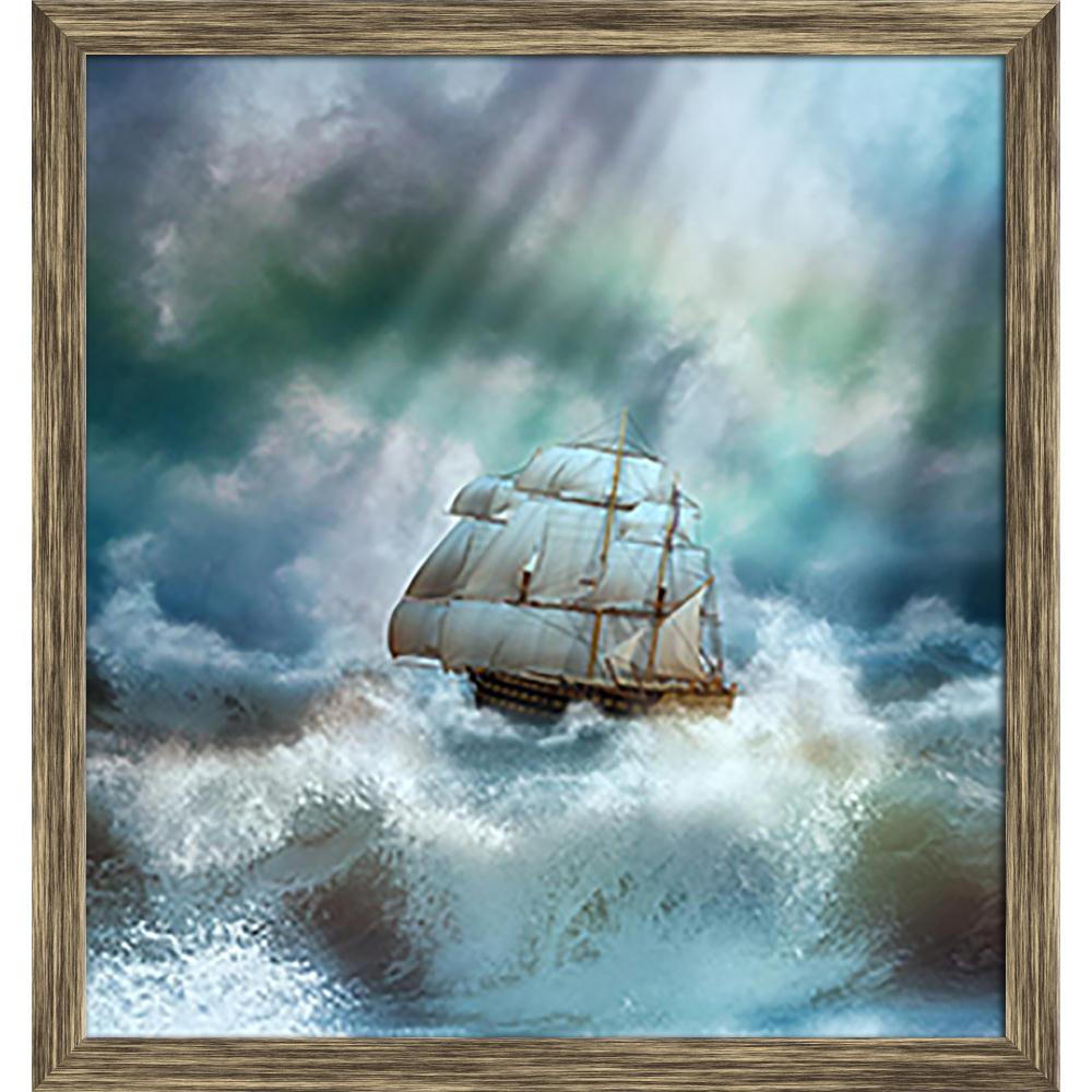 Pitaara Box Old Ship Sailing In A Stormy Sea Canvas Painting Synthetic Frame-Paintings Synthetic Framing-PBART27613772AFF_FW_L-Image Code 5003411 Vishnu Image Folio Pvt Ltd, IC 5003411, Pitaara Box, Paintings Synthetic Framing, Landscapes, Fine Art Reprint, old, ship, sailing, in, a, stormy, sea, canvas, painting, synthetic, frame, framed canvas print, wall painting for living room with frame, canvas painting for living room, artzfolio, poster, framed canvas painting, wall painting with frame, canvas painti