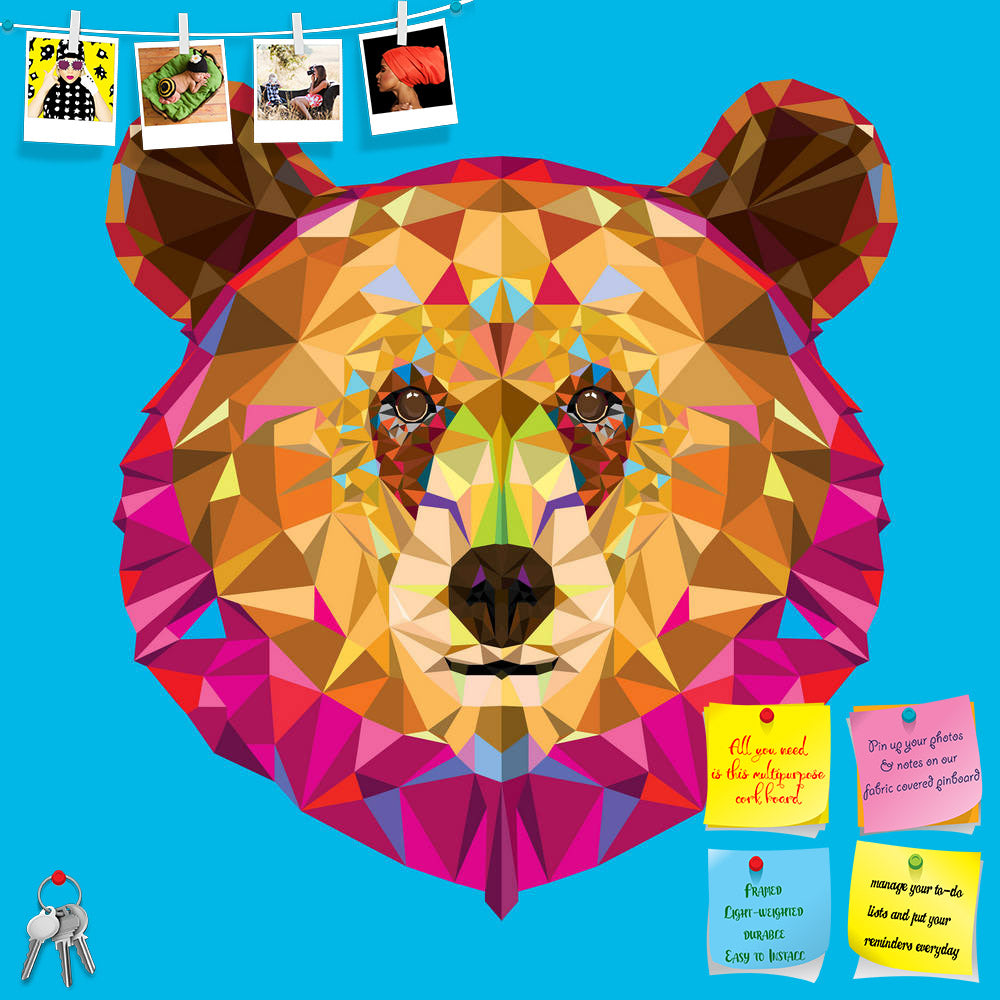 ArtzFolio Head Of Grizzly Bear In Geomeyric Pattern Printed Bulletin Board Notice Pin Board Soft Board | Frameless-Bulletin Boards Frameless-AZSAO27695393BLB_FL_L-Image Code 5003414 Vishnu Image Folio Pvt Ltd, IC 5003414, ArtzFolio, Bulletin Boards Frameless, Animals, Kids, Digital Art, head, of, grizzly, bear, in, geomeyric, pattern, printed, bulletin, board, notice, pin, soft, frameless, vector, mascot, animal, mascots, illustration, icon, bears, teeth, isolated, face, black, image, kodiak, nature, wild, 