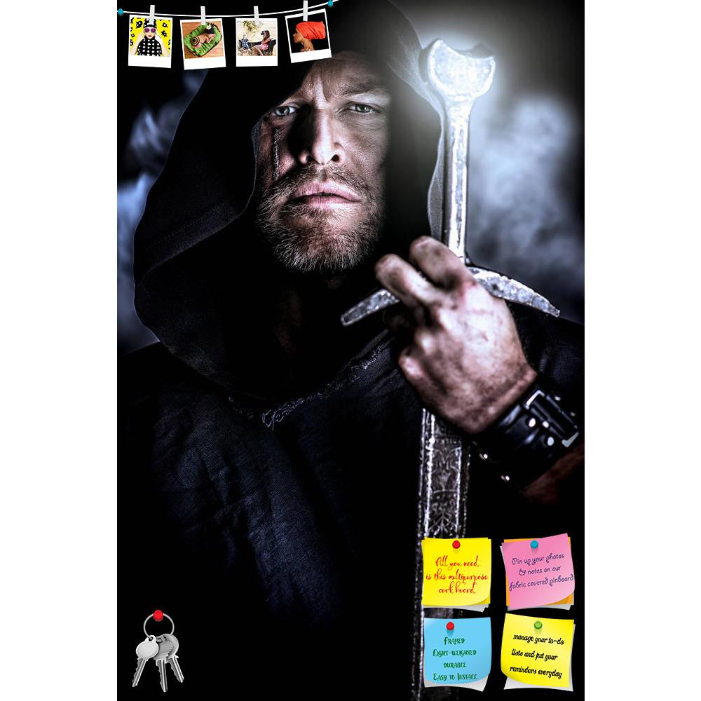 ArtzFolio Historical Fantasy Printed Bulletin Board Notice Pin Board Soft Board | Frameless-Bulletin Boards Frameless-AZSAO27760836BLB_FL_L-Image Code 5003419 Vishnu Image Folio Pvt Ltd, IC 5003419, ArtzFolio, Bulletin Boards Frameless, Portraits, Photography, historical, fantasy, printed, bulletin, board, notice, pin, soft, frameless, portrait, courageous, warrior, wanderer, black, cloak, sword, hand, ancient, antique, armor, art, brave, brutal, cape, character, costume, european, face, fighter, handsome, 