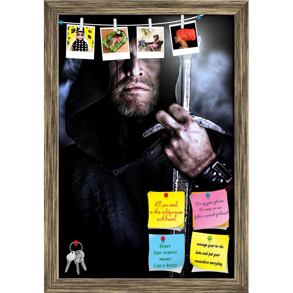 ArtzFolio Historical Fantasy Printed Bulletin Board Notice Pin Board Soft Board | Framed-Bulletin Boards Framed-AZSAO27760836BLB_FR_L-Image Code 5003419 Vishnu Image Folio Pvt Ltd, IC 5003419, ArtzFolio, Bulletin Boards Framed, Portraits, Photography, historical, fantasy, printed, bulletin, board, notice, pin, soft, framed, portrait, courageous, warrior, wanderer, black, cloak, sword, hand, ancient, antique, armor, art, brave, brutal, cape, character, costume, european, face, fighter, handsome, harsh, hero,