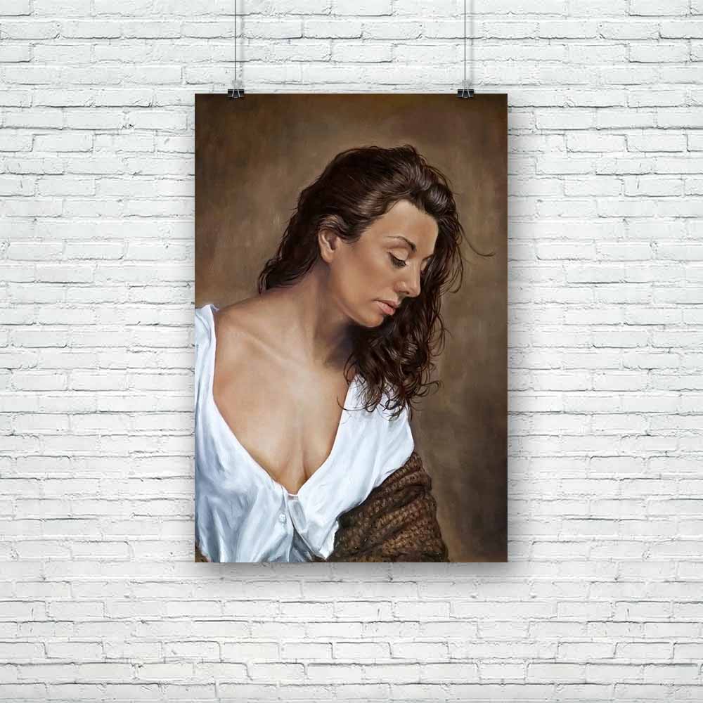 Gypsy Girl In White Blouse & Shawl Unframed Paper Poster-Paper Posters Unframed-POS_UN-IC 5003422 IC 5003422, Art and Paintings, Asian, Black and White, Culture, Ethnic, Fashion, Hobbies, Individuals, Music, Music and Dance, Music and Musical Instruments, Nature, Paintings, People, Portraits, Scenic, Traditional, Tribal, White, World Culture, gypsy, girl, in, blouse, shawl, unframed, paper, poster, art, artist, beautiful, beauty, brush, canvas, caucasian, cheat, clothing, color, colors, dark, easel, female,