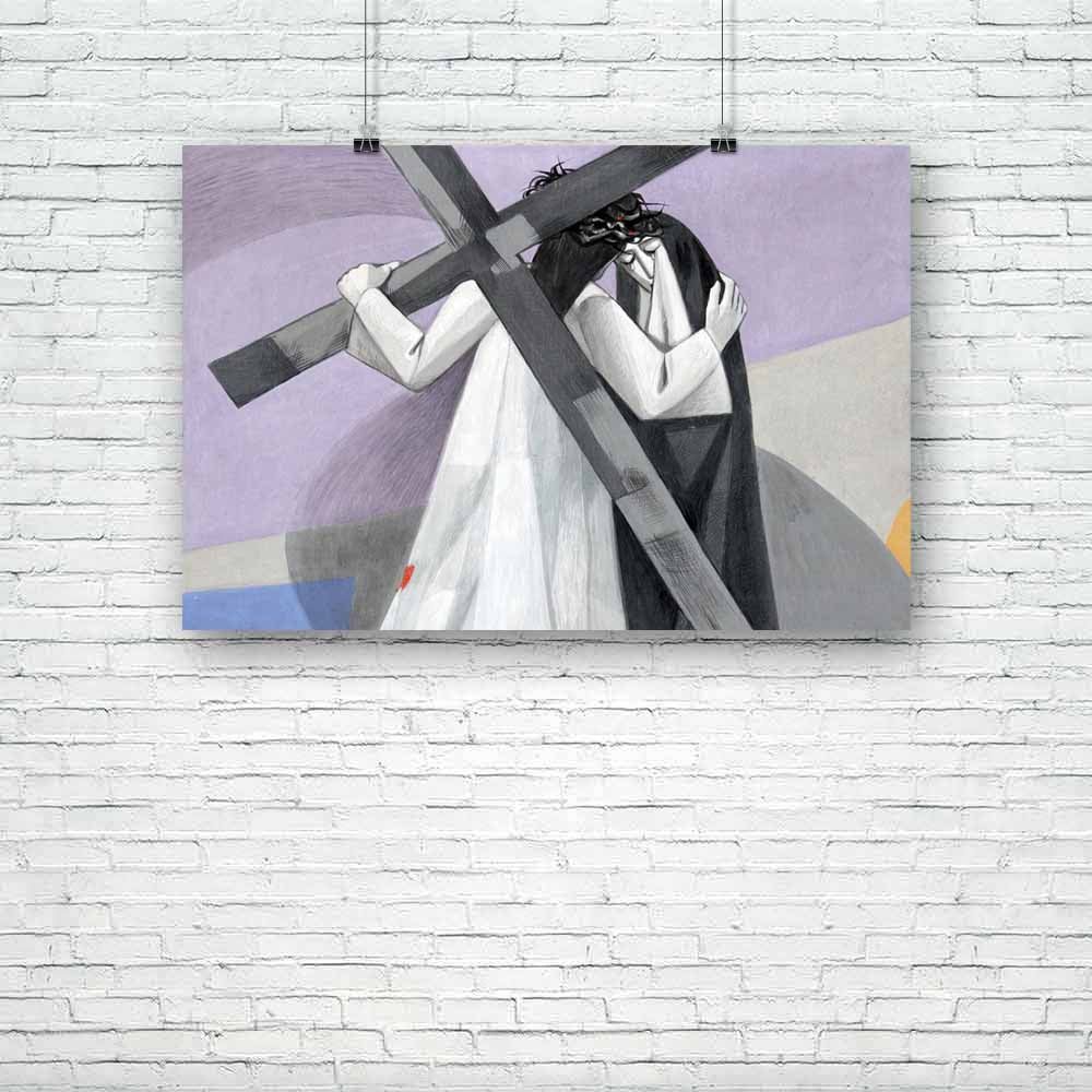 4th Station Of Cross Jesus Meets His Mother Unframed Paper Poster-Paper Posters Unframed-POS_UN-IC 5003424 IC 5003424, Art and Paintings, Christianity, Cross, German, Jesus, Religion, Religious, Spiritual, 4th, station, of, meets, his, mother, unframed, paper, poster, stations, the, via, crucis, way, easter, abbey, agony, art, artistic, bavaria, beautiful, bible, blood, cathedral, christ, christian, church, croatia, crown, crucifixion, europe, faith, friday, germany, god, gospel, holy, monastery, old, pain,