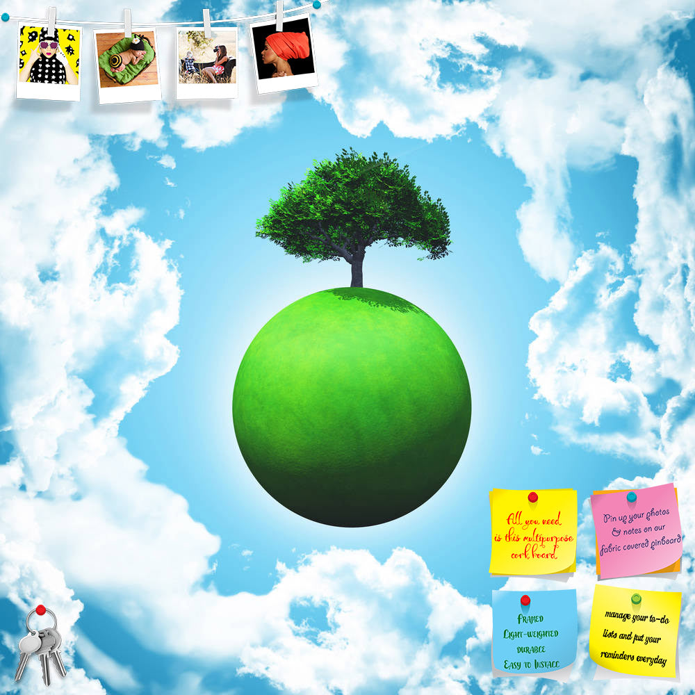 ArtzFolio Grassy Globe With Tree D1 Printed Bulletin Board Notice Pin Board Soft Board | Frameless-Bulletin Boards Frameless-AZSAO27830944BLB_FL_L-Image Code 5003427 Vishnu Image Folio Pvt Ltd, IC 5003427, ArtzFolio, Bulletin Boards Frameless, Conceptual, Places, Digital Art, grassy, globe, with, tree, d1, printed, bulletin, board, notice, pin, soft, frameless, 3d, render, surrounded, by, clouds, planet, earth, trees, illustration, nature, sky, science, fiction, landscape, summer, green, fictional, abstract
