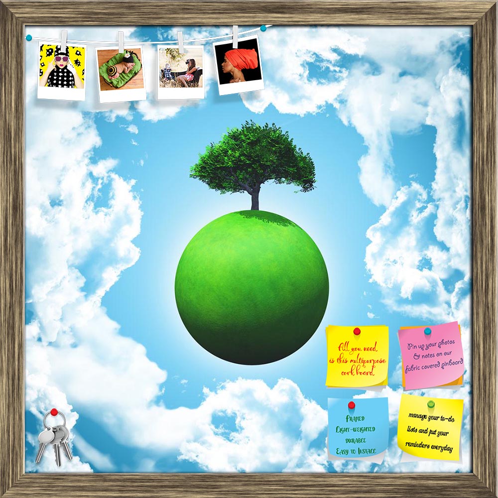 ArtzFolio Grassy Globe With Tree D1 Printed Bulletin Board Notice Pin Board Soft Board | Framed-Bulletin Boards Framed-AZSAO27830944BLB_FR_L-Image Code 5003427 Vishnu Image Folio Pvt Ltd, IC 5003427, ArtzFolio, Bulletin Boards Framed, Conceptual, Places, Digital Art, grassy, globe, with, tree, d1, printed, bulletin, board, notice, pin, soft, framed, 3d, render, surrounded, by, clouds, planet, earth, trees, illustration, nature, sky, science, fiction, landscape, summer, green, fictional, abstract, pin up boa