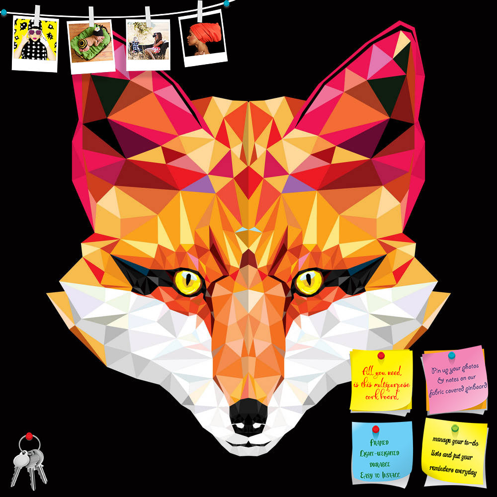 ArtzFolio Fox Head In Geometric Pattern Printed Bulletin Board Notice Pin Board Soft Board | Frameless-Bulletin Boards Frameless-AZSAO27945364BLB_FL_L-Image Code 5003437 Vishnu Image Folio Pvt Ltd, IC 5003437, ArtzFolio, Bulletin Boards Frameless, Animals, Kids, Digital Art, fox, head, in, geometric, pattern, printed, bulletin, board, notice, pin, soft, frameless, abstract, animal, vector, origami, life, world, design, unusual, icon, isolated, wild, mammal, triangle, sly, red, sign, fur, symbol, element, gr
