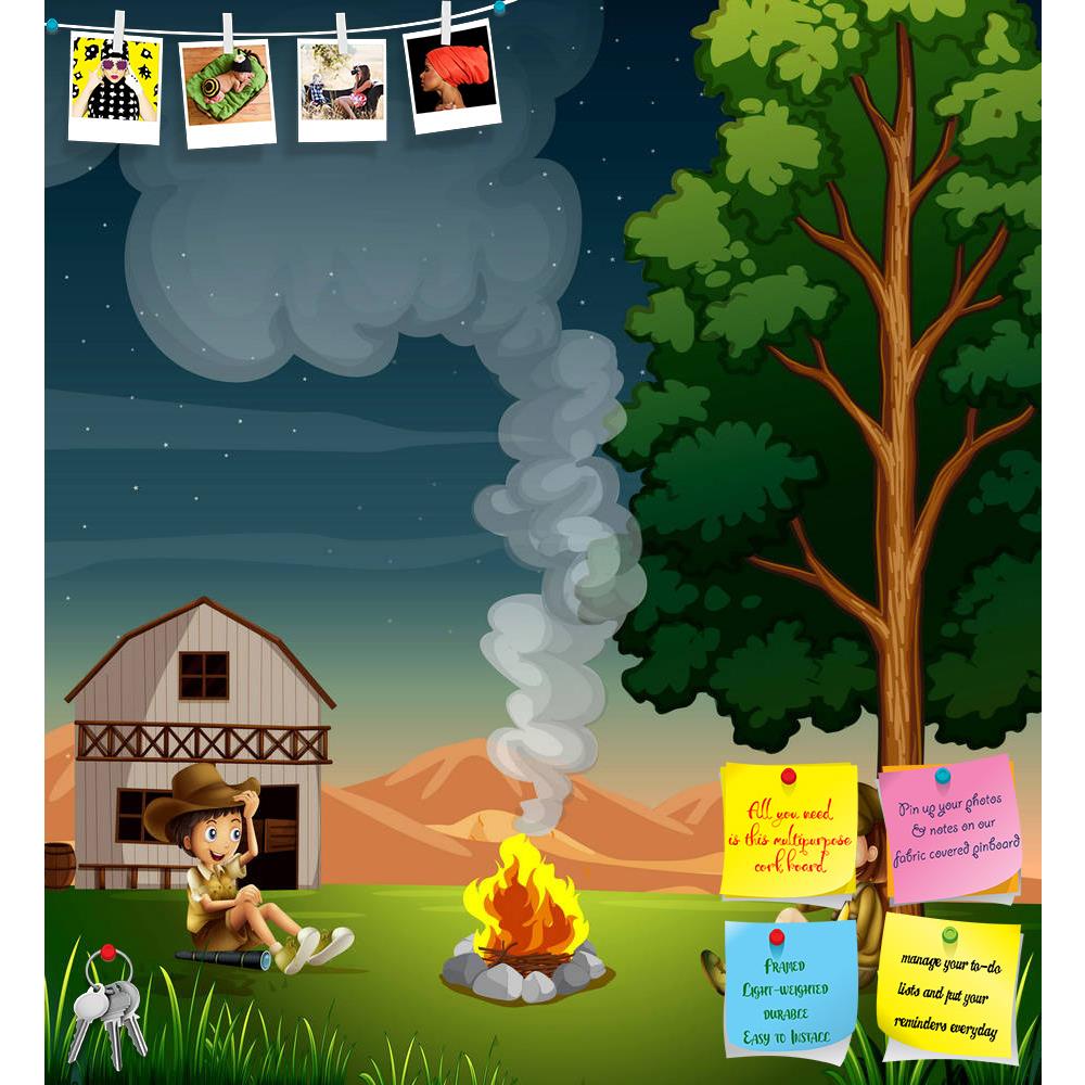 ArtzFolio Two Explorers Making A Campfire Printed Bulletin Board Notice Pin Board Soft Board | Frameless-Bulletin Boards Frameless-AZSAO28203952BLB_FL_L-Image Code 5003469 Vishnu Image Folio Pvt Ltd, IC 5003469, ArtzFolio, Bulletin Boards Frameless, Kids, Digital Art, two, explorers, making, a, campfire, printed, bulletin, board, notice, pin, soft, frameless, illustration, pin up board, push pin board, extra large cork board, big pin board, notice board, small bulletin board, cork board, wall notice board, 