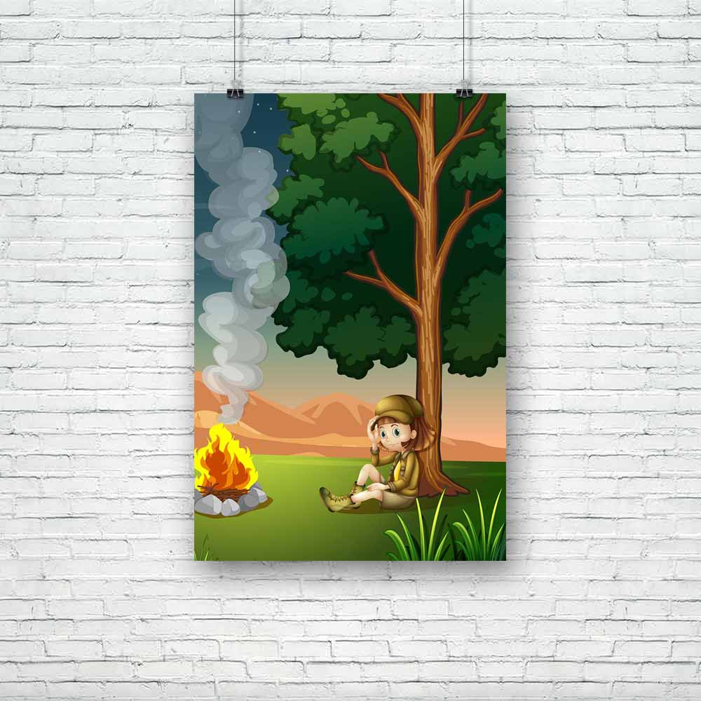 Two Explorers Making A Campfire Unframed Paper Poster-Paper Posters Unframed-POS_UN-IC 5003469 IC 5003469, Animated Cartoons, Baby, Caricature, Cartoons, Children, Digital, Digital Art, Drawing, Graphic, Illustrations, Kids, People, Stars, Wooden, two, explorers, making, a, campfire, unframed, paper, poster, boy, burn, burning, camping, cartoon, evening, explore, explorer, exploring, farmhouse, female, fire, flame, flaming, gentleman, girl, grass, green, home, house, humans, illustration, image, lady, littl