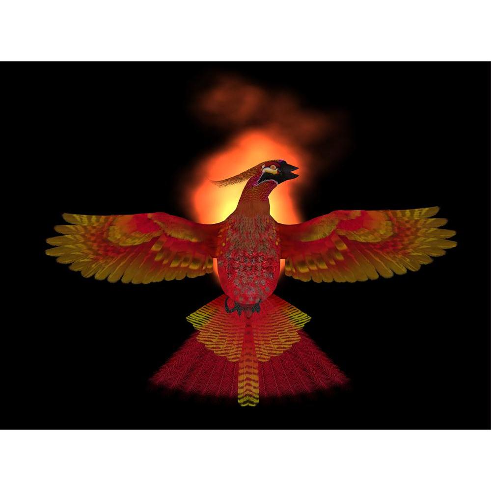 Pitaara Box Phoenix Bird Fire Canvas Painting Synthetic Frame-Paintings MDF Framing-PBART28261264AFF_FR_L-Image Code 5003473 Vishnu Image Folio Pvt Ltd, IC 5003473, Pitaara Box, Paintings MDF Framing, Birds, Fantasy, Digital Art, phoenix, bird, fire, canvas, painting, synthetic, frame, firebird, avian, life, mythical, myth, mythology, reborn, renewal, ashes, regeneration, symbol, resurrection, long-lived, wildfowl, fowl, colorful, feathers, flight, fly, wing, species, vertebrate, bipedal, warm-blooded, egg-