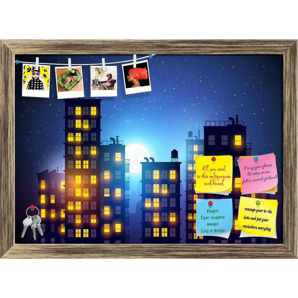 ArtzFolio City At Night Printed Bulletin Board Notice Pin Board Soft Board | Framed-Bulletin Boards Framed-AZSAO28416309BLB_FR_L-Image Code 5003489 Vishnu Image Folio Pvt Ltd, IC 5003489, ArtzFolio, Bulletin Boards Framed, Places, Digital Art, city, at, night, printed, bulletin, board, notice, pin, soft, framed, vector, illustration, apartment, blocks, buildings, cityscape, apartments, windows, rooms, urban, big, evening, town, light, symbols, icons, moonlight, moon, sky, scene, scenic, metro, downtown, new