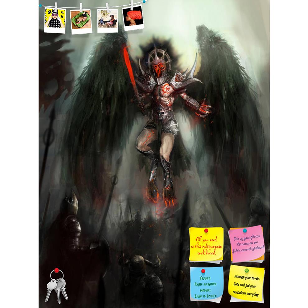 ArtzFolio Angel Of Death On Battlefield Printed Bulletin Board Notice Pin Board Soft Board | Frameless-Bulletin Boards Frameless-AZSAO28419410BLB_FL_L-Image Code 5003490 Vishnu Image Folio Pvt Ltd, IC 5003490, ArtzFolio, Bulletin Boards Frameless, Fantasy, Fine Art Reprint, angel, of, death, on, battlefield, printed, bulletin, board, notice, pin, soft, frameless, dark, evil, fallen, feathers, illustration, raven, winds, curse, blind, devil, satan, monster, lava, fire, army, artwork, pin up board, push pin b