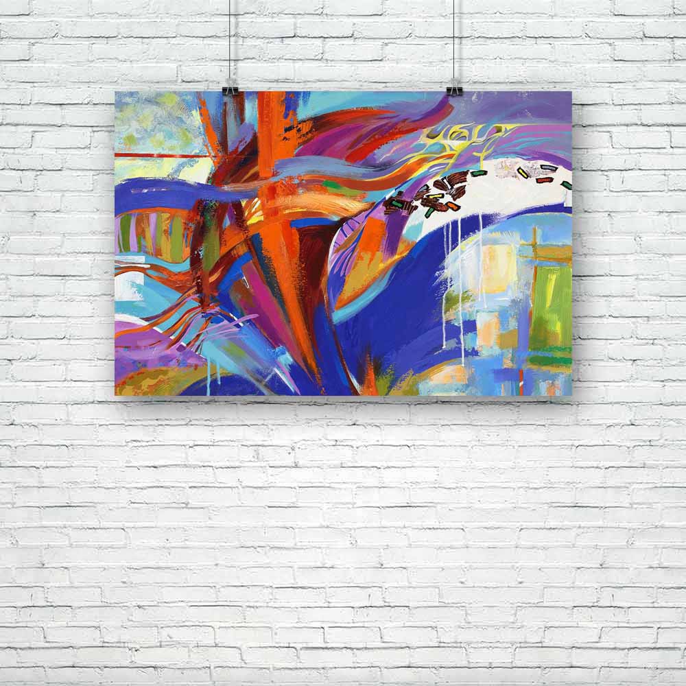 Abstraction Art D1 Unframed Paper Poster - Paper Posters Unframed - ArtzFolio.com