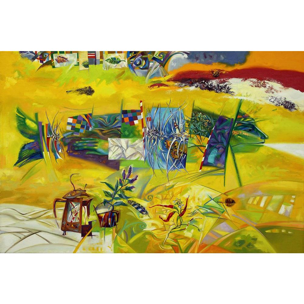 Abstraction Art Canvas Painting Synthetic Frame - Paintings MDF Framing - ArtzFolio.com