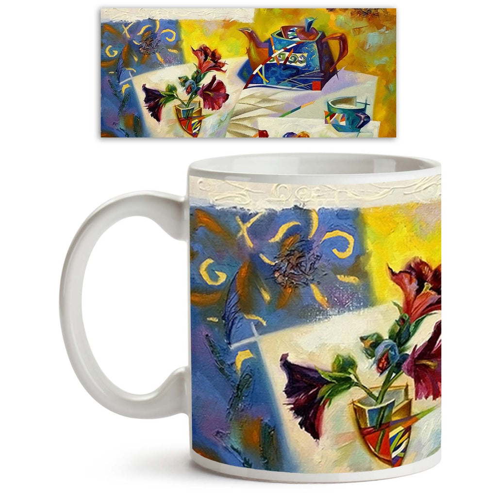 ArtzFolio Artwork D10 Ceramic Coffee Tea Mug Inside White-Coffee Mugs-AZKIT28698664MUG_L-Image Code 5003520 Vishnu Image Folio Pvt Ltd, IC 5003520, ArtzFolio, Coffee Mugs, Food & Beverage, Still Life, Fine Art Reprint, artwork, d10, ceramic, coffee, tea, mug, inside, white, oil, paints, picture, kitchen, utensils, fruits, wine, plates, dishes, cup, teacup, still, life, cafe, house, cafeteria, abstract, art, canvas, colours, composition, design, flow, form, lines, marbled, mix, mixed, modern, multicolor, oil