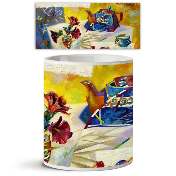 ArtzFolio Artwork D10 Ceramic Coffee Tea Mug Inside White-Coffee Mugs-AZKIT28698664MUG_L-Image Code 5003520 Vishnu Image Folio Pvt Ltd, IC 5003520, ArtzFolio, Coffee Mugs, Food & Beverage, Still Life, Fine Art Reprint, artwork, d10, ceramic, coffee, tea, mug, inside, white, oil, paints, picture, kitchen, utensils, fruits, wine, plates, dishes, cup, teacup, still, life, cafe, house, cafeteria, abstract, art, canvas, colours, composition, design, flow, form, lines, marbled, mix, mixed, modern, multicolor, oil