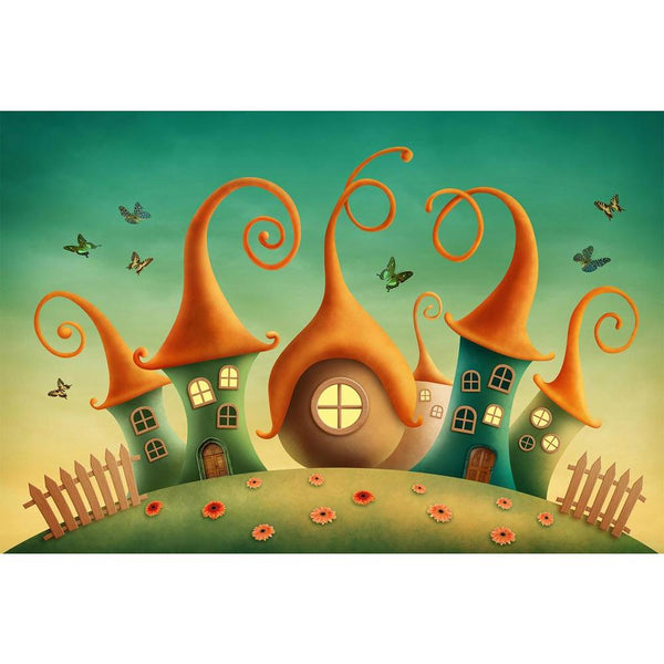 Fantasy Houses D1 Unframed Paper Poster-Paper Posters Unframed-POS_UN-IC 5003523 IC 5003523, Botanical, Fantasy, Floral, Flowers, Illustrations, Landscapes, Nature, Scenic, Signs and Symbols, Symbols, Wooden, houses, d1, unframed, paper, wall, poster, fairy, tale, tales, house, landscape, spring, fairytale, castle, building, butterfly, childhood, countryside, daisy, dream, fun, horizontal, illustration, imagination, imagine, kingdom, magic, meadow, prince, princess, sky, story, summer, symbol, tower, town, 