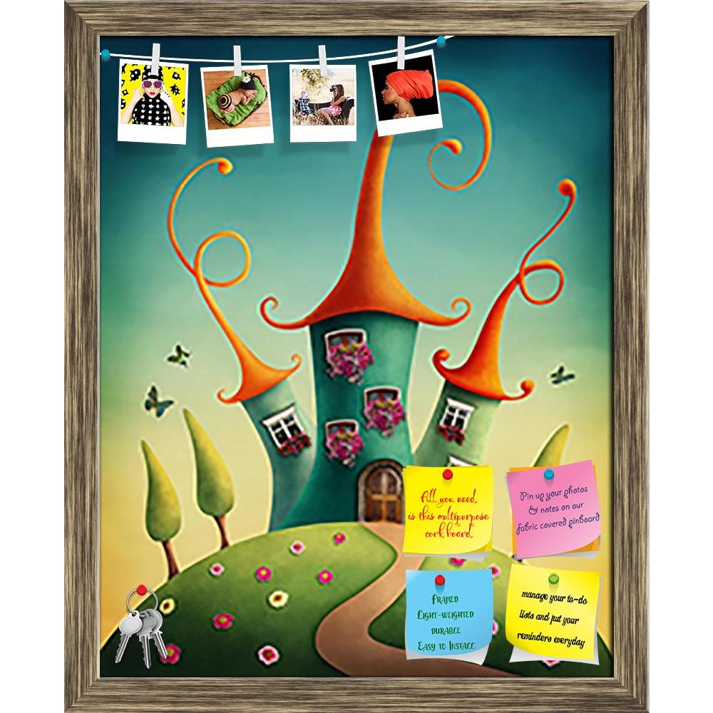 ArtzFolio Fantasy Castle In The Meadow Printed Bulletin Board Notice Pin Board Soft Board | Framed-Bulletin Boards Framed-AZSAO28718533BLB_FR_L-Image Code 5003524 Vishnu Image Folio Pvt Ltd, IC 5003524, ArtzFolio, Bulletin Boards Framed, Fantasy, Kids, Digital Art, castle, in, the, meadow, printed, bulletin, board, notice, pin, soft, framed, illustration, town, house, wood, tree, fairy, tale, window, butterfly, flowers, sky, tower, spring, summer, fairytale, story, nature, daisy, building, countryside, land