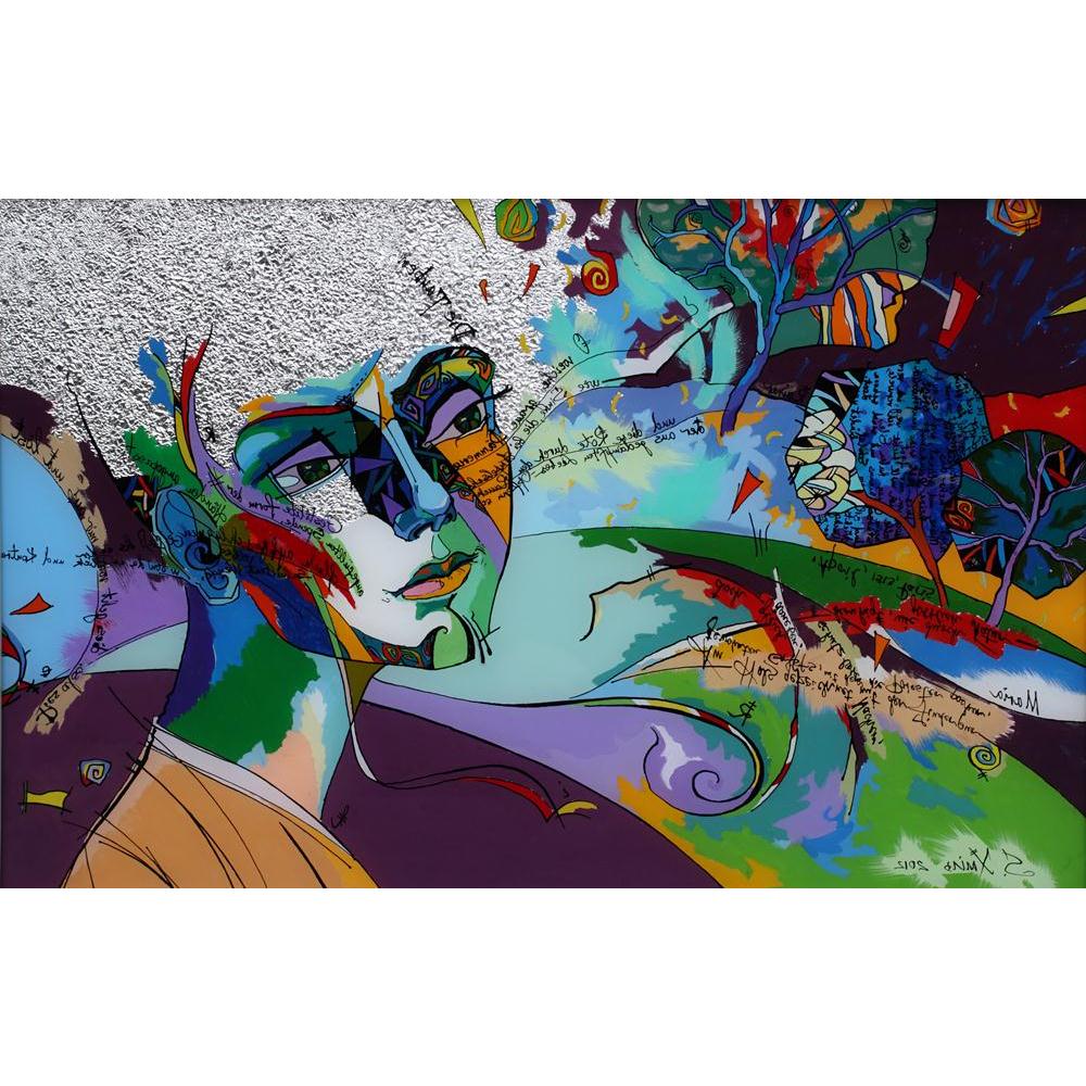 Artwork Canvas Painting Synthetic Frame-Paintings MDF Framing-AFF_FR-IC 5003527 IC 5003527, Abstract Expressionism, Abstracts, Art and Paintings, Baby, Botanical, Children, Floral, Flowers, Kids, Modern Art, Nature, Paintings, Semi Abstract, Signs, Signs and Symbols, artwork, canvas, painting, synthetic, frame, oil, paints, picture, spring, summer, abstract, art, colours, composition, design, flow, form, lines, marbled, mix, mixed, modern, multicolor, oils, paint, tale, story, childhood, girl, boy, fairy, m