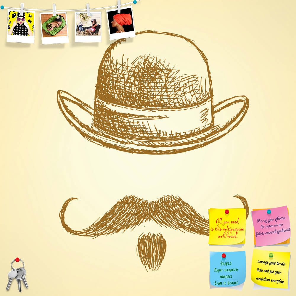 ArtzFolio Hat & Mustache Printed Bulletin Board Notice Pin Board Soft Board | Frameless-Bulletin Boards Frameless-AZSAO28797829BLB_FL_L-Image Code 5003534 Vishnu Image Folio Pvt Ltd, IC 5003534, ArtzFolio, Bulletin Boards Frameless, Abstract, Digital Art, hat, mustache, printed, bulletin, board, notice, pin, soft, frameless, sketch, vintage, background, pin up board, push pin board, extra large cork board, big pin board, notice board, small bulletin board, cork board, wall notice board, giant cork board, bu