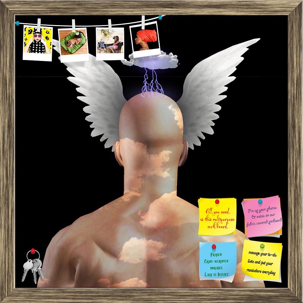 ArtzFolio Wings & Clouds Upon Head Printed Bulletin Board Notice Pin Board Soft Board | Framed-Bulletin Boards Framed-AZSAO28825046BLB_FR_L-Image Code 5003536 Vishnu Image Folio Pvt Ltd, IC 5003536, ArtzFolio, Bulletin Boards Framed, Conceptual, Portraits, Digital Art, wings, clouds, upon, head, printed, bulletin, board, notice, pin, soft, framed, winged, free, freedom, fly, flight, flying, cloud, concept, man, person, imagination, sky, people, idea, inspiration, creative, face, creativity, mind, blue, huma