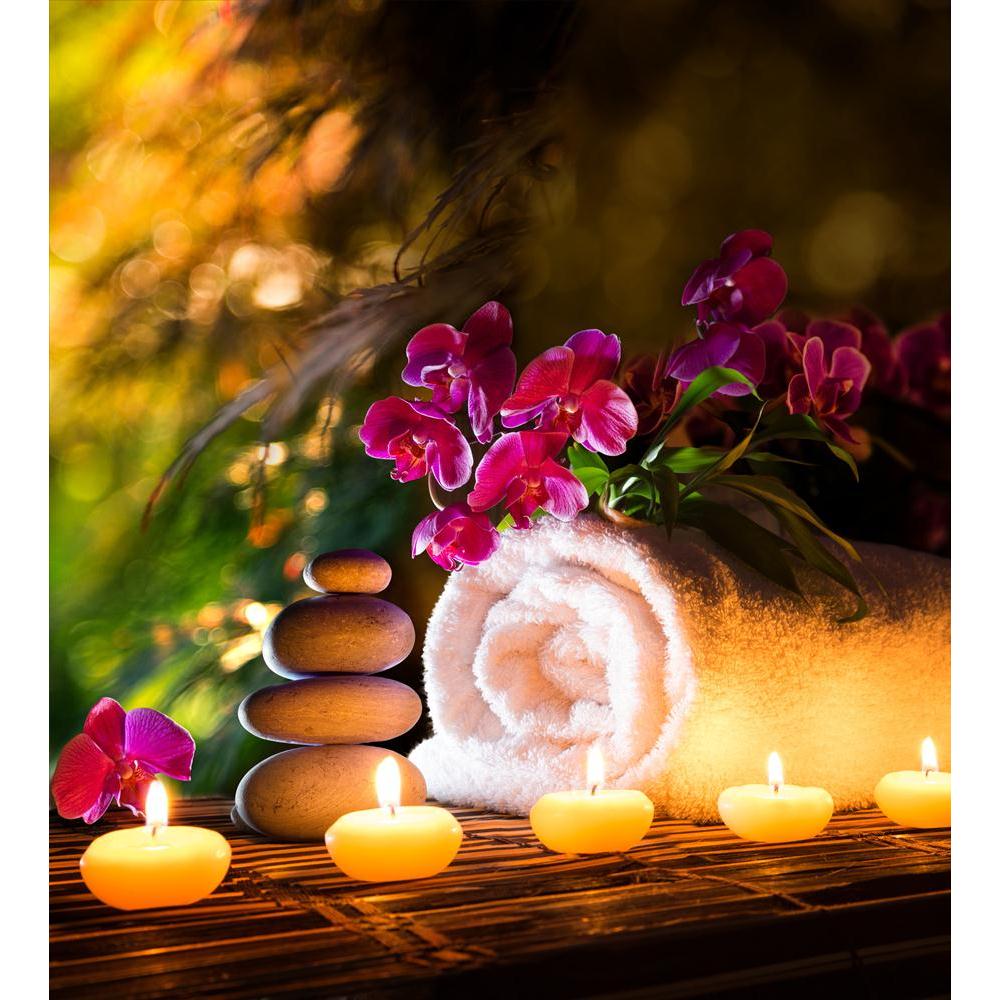 Spa In Garden Canvas Painting Synthetic Frame-Paintings MDF Framing-AFF_FR-IC 5003537 IC 5003537, Botanical, Floral, Flowers, Marble and Stone, Nature, spa, in, garden, canvas, painting, synthetic, frame, aroma, bamboo, candles, flower, massage, orchids, relax, stack, stones, therapy, towel, treatment, warm, wellness, artzfolio, wall decor for living room, wall frames for living room, frames for living room, wall art, canvas painting, wall frame, scenery, panting, paintings for living room, framed wall art,