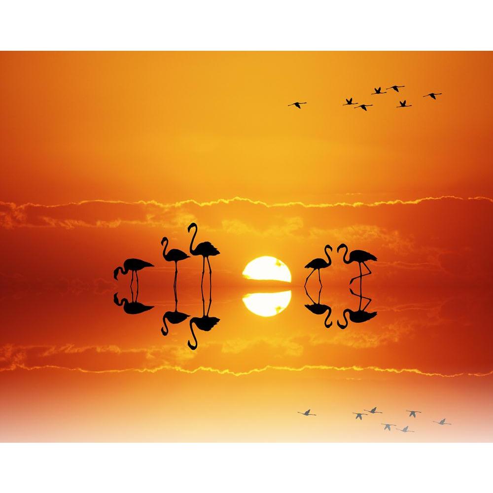 Pitaara Box Pink Flamingos At Sunset Unframed Canvas Painting-Paintings Unframed Regular-PBART28884358AFF_UN_L-Image Code 5003542 Vishnu Image Folio Pvt Ltd, IC 5003542, Pitaara Box, Paintings Unframed Regular, Birds, Landscapes, Photography, pink, flamingos, at, sunset, unframed, canvas, painting, animal, colorful, flamingo, lake, national, nature, outdoor, outdoors, outside, reflection, scenery, scenic, sea, silhouette, sun, sundown, sunrise, vibrant, water, illustration, bird, lagoon, large size canvas p