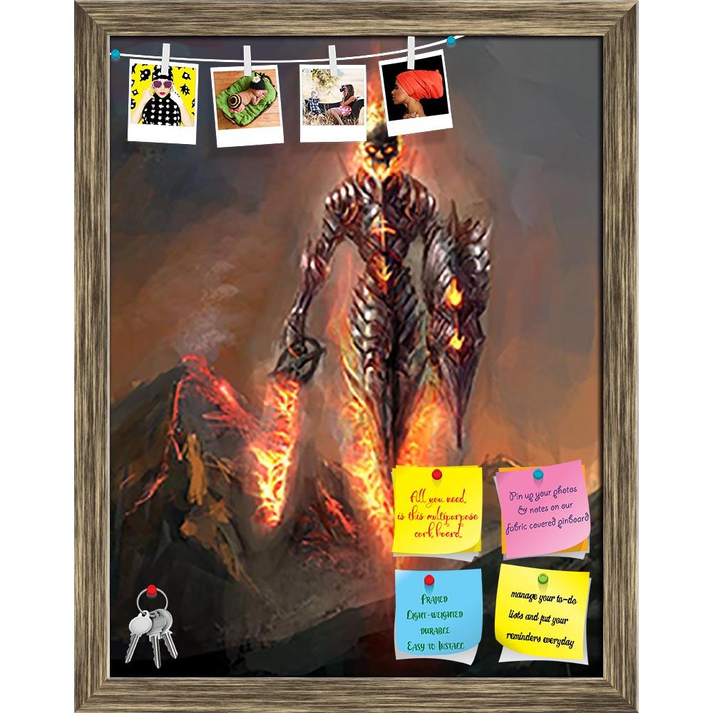 ArtzFolio Burning Skeleton Knight Over Volcano Printed Bulletin Board Notice Pin Board Soft Board | Framed-Bulletin Boards Framed-AZSAO29118971BLB_FR_L-Image Code 5003555 Vishnu Image Folio Pvt Ltd, IC 5003555, ArtzFolio, Bulletin Boards Framed, Fantasy, Fine Art Reprint, burning, skeleton, knight, over, volcano, printed, bulletin, board, notice, pin, soft, framed, fire, doom, devil, demon, art, armor, flying, illustration, pin up board, push pin board, extra large cork board, big pin board, notice board, s