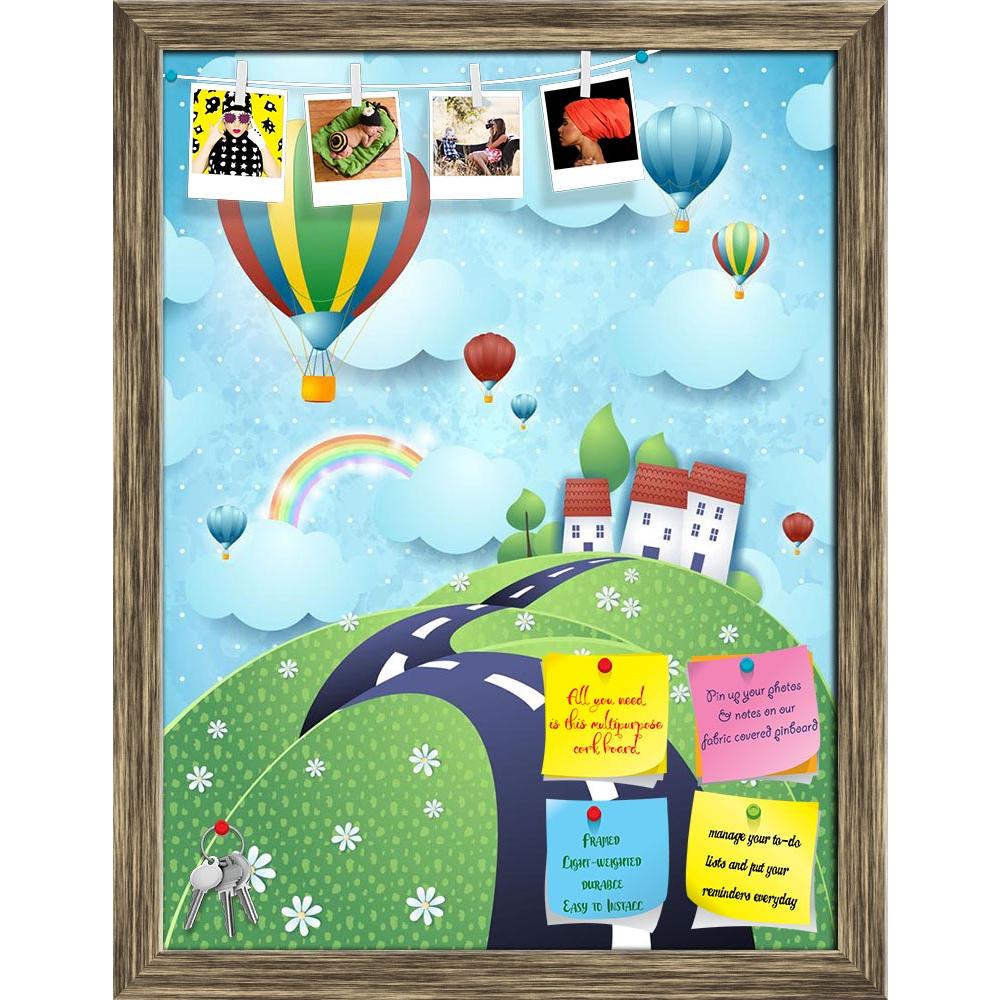 ArtzFolio Fantasy Landscape With Road & Hot Air Balloons Printed Bulletin Board Notice Pin Board Soft Board | Framed-Bulletin Boards Framed-AZSAO29121108BLB_FR_L-Image Code 5003557 Vishnu Image Folio Pvt Ltd, IC 5003557, ArtzFolio, Bulletin Boards Framed, Kids, Digital Art, fantasy, landscape, with, road, hot, air, balloons, printed, bulletin, board, notice, pin, soft, framed, pin up board, push pin board, extra large cork board, big pin board, notice board, small bulletin board, cork board, wall notice boa