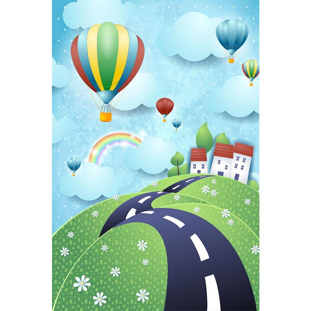 ArtzFolio Fantasy Landscape With Road & Hot Air Balloons Unframed Paper Poster-Paper Posters Unframed-AZART29121108POS_UN_L-Image Code 5003557 Vishnu Image Folio Pvt Ltd, IC 5003557, ArtzFolio, Paper Posters Unframed, Kids, Digital Art, fantasy, landscape, with, road, hot, air, balloons, unframed, paper, poster, wall, large, size, for, living, room, home, decoration, big, framed, decor, posters, pitaara, box, modern, art, frame, bedroom, amazonbasics, door, drawing, small, decorative, office, reception, mul