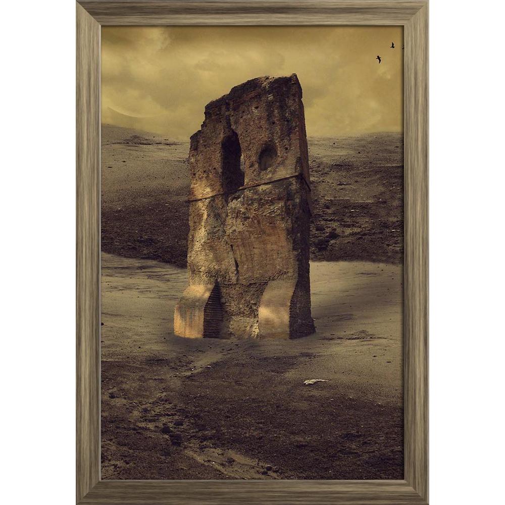 ArtzFolio Fantasy Landscape In The Desert With Old Structure Paper Poster Frame | Top Acrylic Glass-Paper Posters Framed-AZART29138746POS_FR_L-Image Code 5003560 Vishnu Image Folio Pvt Ltd, IC 5003560, ArtzFolio, Paper Posters Framed, Places, Photography, fantasy, landscape, in, the, desert, with, old, structure, paper, poster, frame, top, acrylic, glass, ancient, backdrops, background, birds, cloud, digital, dreamy, fae, fairy, fairytale, fantastic, magic, manipulation, mist, misty, moon, nature, outdoor, 