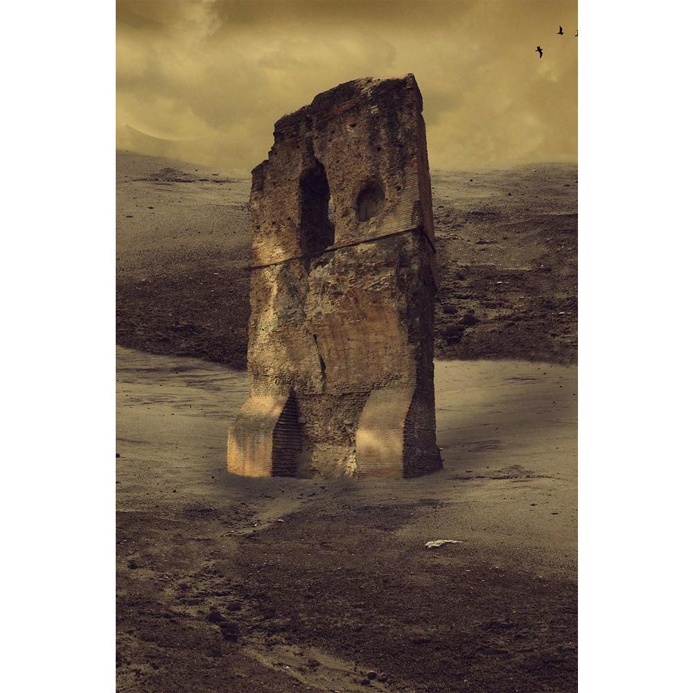 ArtzFolio Fantasy Landscape In The Desert With Old Structure Unframed Paper Poster-Paper Posters Unframed-AZART29138746POS_UN_L-Image Code 5003560 Vishnu Image Folio Pvt Ltd, IC 5003560, ArtzFolio, Paper Posters Unframed, Places, Photography, fantasy, landscape, in, the, desert, with, old, structure, unframed, paper, poster, wall, large, size, for, living, room, home, decoration, big, framed, decor, posters, pitaara, box, modern, art, frame, bedroom, amazonbasics, door, drawing, small, decorative, office, r