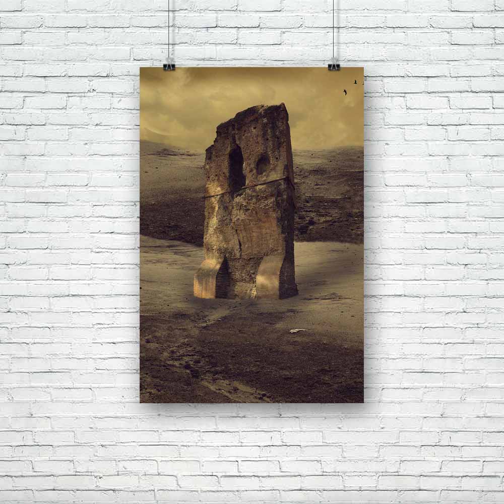 Desert With Old Structure Unframed Paper Poster-Paper Posters Unframed-POS_UN-IC 5003560 IC 5003560, Ancient, Birds, Books, Digital, Digital Art, Fantasy, Graphic, Historical, Landscapes, Medieval, Nature, Scenic, Vintage, desert, with, old, structure, unframed, paper, poster, backdrops, background, cloud, dreamy, fae, fairy, fairytale, fantastic, landscape, magic, manipulation, mist, misty, moon, outdoor, peaceful, princess, sand, scenario, scene, scrapbook, sky, tales, temple, artzfolio, posters, wall pos