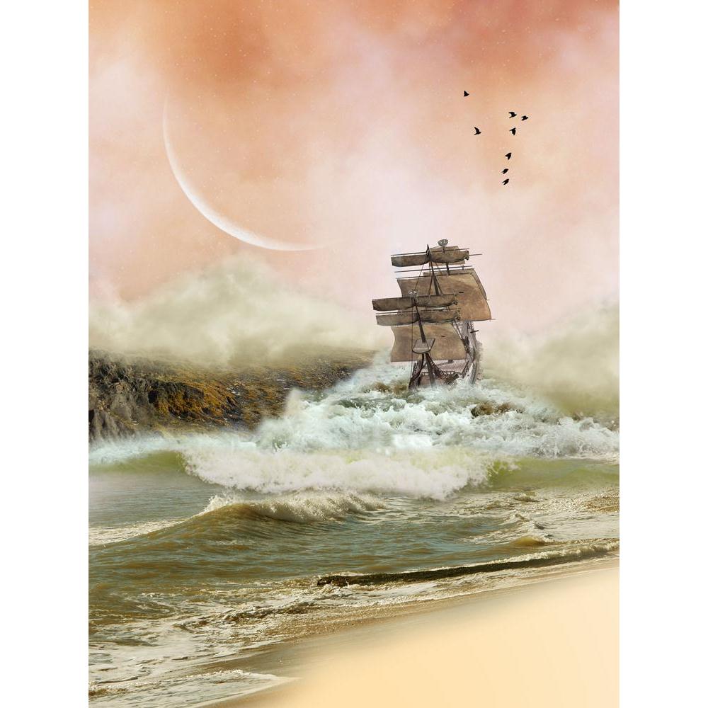 Fantasy Landscape In The Ocean With Boat Canvas Painting Synthetic Frame-Paintings MDF Framing-AFF_FR-IC 5003562 IC 5003562, Art and Paintings, Boats, Books, Digital, Digital Art, Fantasy, Graphic, Landscapes, Nature, Nautical, Scenic, Wooden, landscape, in, the, ocean, with, boat, canvas, painting, synthetic, frame, pirate, ship, amazing, art, backdrops, background, cloud, dream, dreamy, fae, fairy, fairytale, magic, manipulation, mist, misty, moon, outdoor, peaceful, scenario, scene, scrapbook, sky, tales