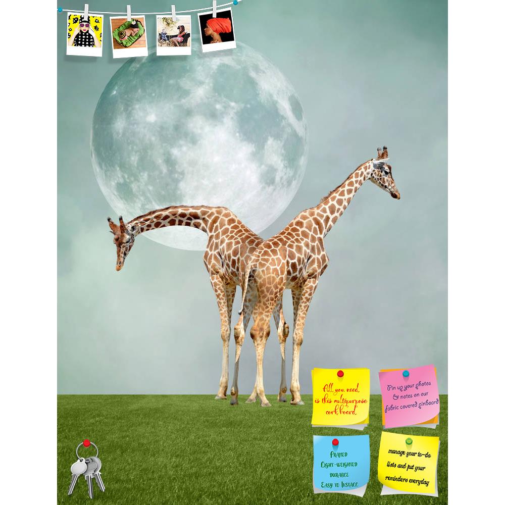 ArtzFolio Two Giraffes D2 Printed Bulletin Board Notice Pin Board Soft Board | Frameless-Bulletin Boards Frameless-AZSAO29225852BLB_FL_L-Image Code 5003576 Vishnu Image Folio Pvt Ltd, IC 5003576, ArtzFolio, Bulletin Boards Frameless, Animals, Conceptual, Kids, Fine Art Reprint, two, giraffes, d2, printed, bulletin, board, notice, pin, soft, frameless, pin up board, push pin board, extra large cork board, big pin board, notice board, small bulletin board, cork board, wall notice board, giant cork board, bull