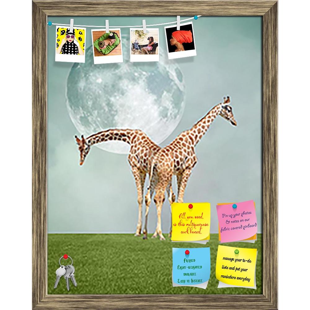 ArtzFolio Two Giraffes D2 Printed Bulletin Board Notice Pin Board Soft Board | Framed-Bulletin Boards Framed-AZSAO29225852BLB_FR_L-Image Code 5003576 Vishnu Image Folio Pvt Ltd, IC 5003576, ArtzFolio, Bulletin Boards Framed, Animals, Conceptual, Kids, Fine Art Reprint, two, giraffes, d2, printed, bulletin, board, notice, pin, soft, framed, pin up board, push pin board, extra large cork board, big pin board, notice board, small bulletin board, cork board, wall notice board, giant cork board, bulletin board, 