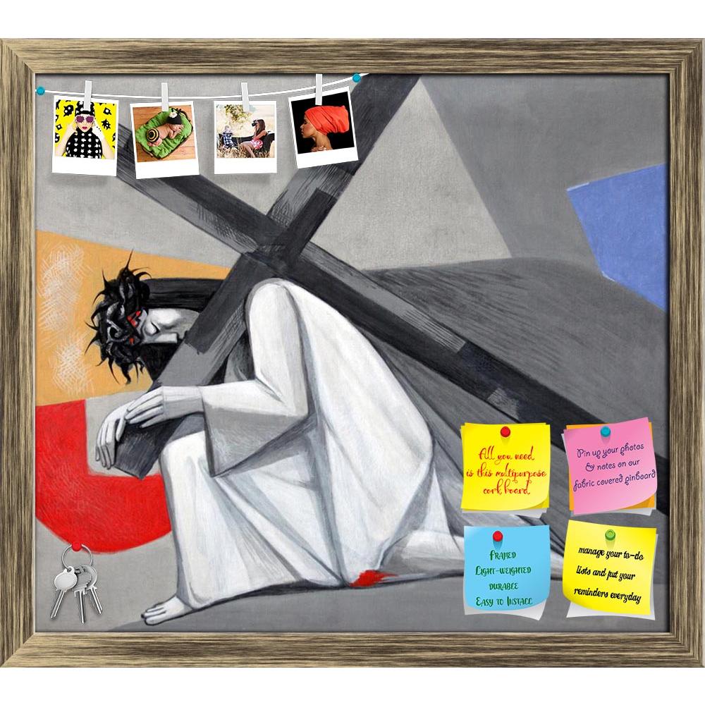 ArtzFolio 3rd Station Of Cross Jesus Falls The First Time Printed Bulletin Board Notice Pin Board Soft Board | Framed-Bulletin Boards Framed-AZSAO29250040BLB_FR_L-Image Code 5003578 Vishnu Image Folio Pvt Ltd, IC 5003578, ArtzFolio, Bulletin Boards Framed, Religious, Fine Art Reprint, 3rd, station, of, cross, jesus, falls, the, first, time, printed, bulletin, board, notice, pin, soft, framed, stations, church, holy, trinity, bavarian, village, gemã¼nden, am, main, diocese, wã¼rzburg, gemunden, germany, abbe