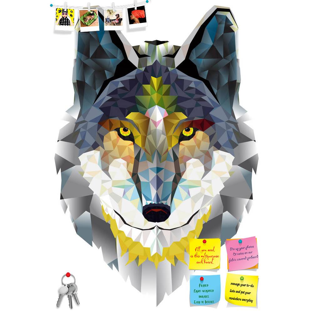 ArtzFolio Wolf Head Printed Bulletin Board Notice Pin Board Soft Board | Frameless-Bulletin Boards Frameless-AZSAO29269677BLB_FL_L-Image Code 5003579 Vishnu Image Folio Pvt Ltd, IC 5003579, ArtzFolio, Bulletin Boards Frameless, Abstract, Animals, Kids, Digital Art, wolf, head, printed, bulletin, board, notice, pin, soft, frameless, geometric, pattern, animal, armory, arms, art, artistic, beast, black, cartoon, circus, club, coyote, cute, dog, drawing, element, emblem, eyes, face, fauna, fur, howling, husky,