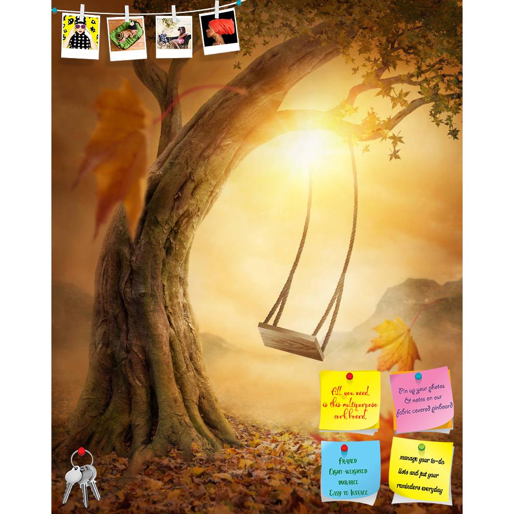ArtzFolio Old Swing Printed Bulletin Board Notice Pin Board Soft Board | Frameless-Bulletin Boards Frameless-AZSAO29275384BLB_FL_L-Image Code 5003584 Vishnu Image Folio Pvt Ltd, IC 5003584, ArtzFolio, Bulletin Boards Frameless, Fantasy, Kids, Landscapes, Photography, old, swing, printed, bulletin, board, notice, pin, soft, frameless, hanging, large, tree, magic, autumn, yellow, orange, alone, symbol, sun, wood, shine, leaves, fog, dreamy, adventure, nobody, natural, mystery, mysterious, bright, light, dark,