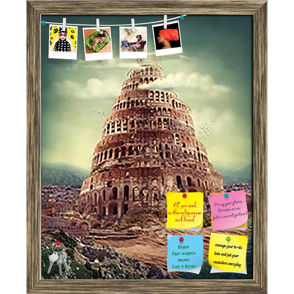 ArtzFolio Tower Of Babel Printed Bulletin Board Notice Pin Board Soft Board | Framed-Bulletin Boards Framed-AZSAO29275386BLB_FR_L-Image Code 5003585 Vishnu Image Folio Pvt Ltd, IC 5003585, ArtzFolio, Bulletin Boards Framed, Places, Photography, tower, of, babel, printed, bulletin, board, notice, pin, soft, framed, as, religion, concept, symbol, idea, babylon, ancient, history, famous, story, tale, myth, building, construction, language, bible, skyscraper, cloud, legend, east, old, religious, historic, heave