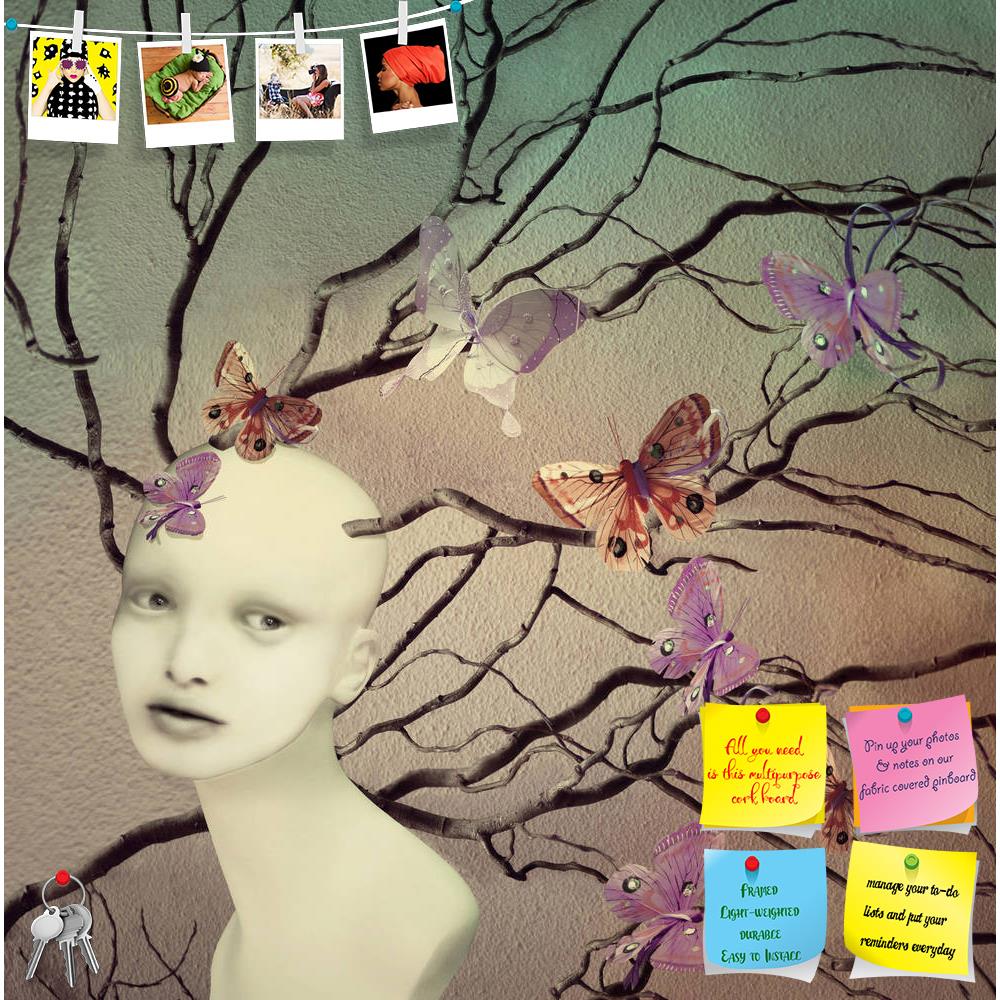 ArtzFolio Female Creature With Many Branches & Butterflies Printed Bulletin Board Notice Pin Board Soft Board | Frameless-Bulletin Boards Frameless-AZSAO29308036BLB_FL_L-Image Code 5003588 Vishnu Image Folio Pvt Ltd, IC 5003588, ArtzFolio, Bulletin Boards Frameless, Conceptual, Fashion, Digital Art, female, creature, with, many, branches, butterflies, printed, bulletin, board, notice, pin, soft, frameless, artistic, illustrative, image, represent, doll, mannequin, fantasy, portrait, head, face, expressive, 