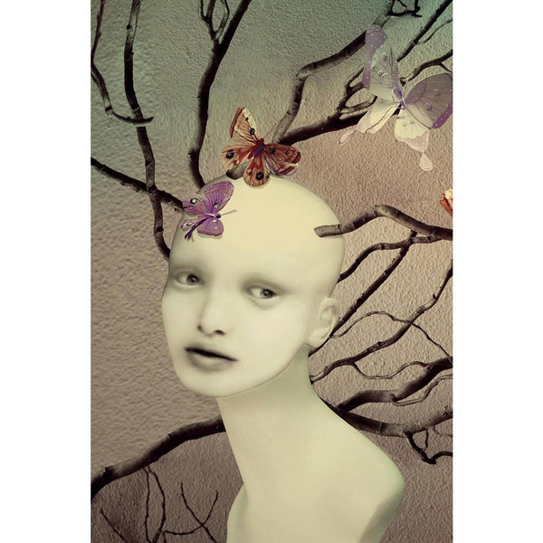 Female Creature With Many Branches & Butterflies Unframed Paper Poster-Paper Posters Unframed-POS_UN-IC 5003588 IC 5003588, Art and Paintings, Asian, Black and White, Collages, Conceptual, Decorative, Fantasy, Illustrations, Individuals, Love, Nature, Portraits, Romance, Scenic, Surrealism, White, female, creature, with, many, branches, butterflies, unframed, paper, wall, poster, art, artistic, beautiful, bizarre, branch, butterfly, caucasian, collage, colorful, composition, creativity, doll, expressive, fa