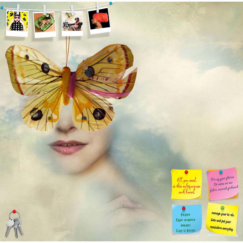 ArtzFolio Female Portrait Shrouded In Clouds With Butterfly Printed Bulletin Board Notice Pin Board Soft Board | Frameless-Bulletin Boards Frameless-AZSAO29308044BLB_FL_L-Image Code 5003589 Vishnu Image Folio Pvt Ltd, IC 5003589, ArtzFolio, Bulletin Boards Frameless, Birds, Fantasy, Photography, female, portrait, shrouded, in, clouds, with, butterfly, printed, bulletin, board, notice, pin, soft, frameless, art, artistic, artist, stylized, sky, cloud, cloudy, surreal, surrealist, surrealism, mouth, nose, nec