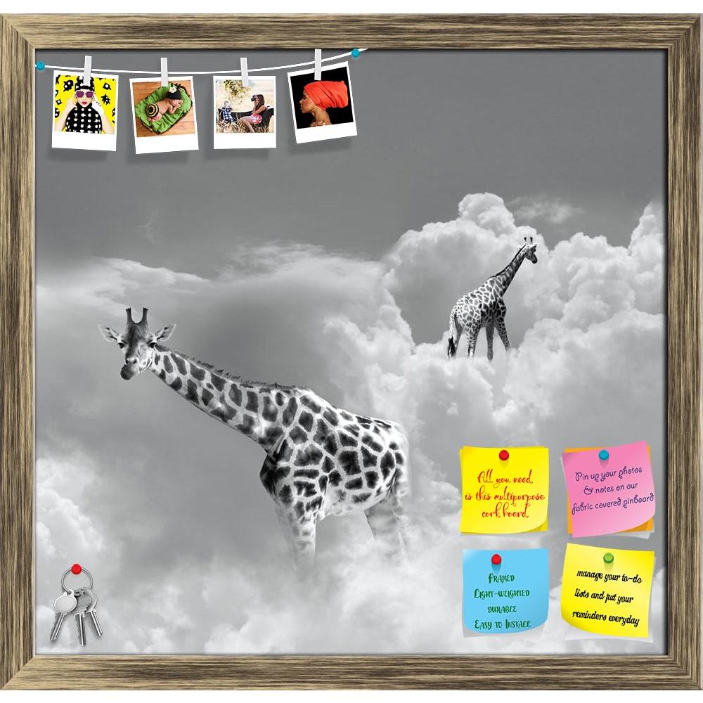 ArtzFolio Two Giraffe Walking In The Clouds Printed Bulletin Board Notice Pin Board Soft Board | Framed-Bulletin Boards Framed-AZSAO29308046BLB_FR_L-Image Code 5003591 Vishnu Image Folio Pvt Ltd, IC 5003591, ArtzFolio, Bulletin Boards Framed, Animals, Conceptual, Kids, Photography, two, giraffe, walking, in, the, clouds, printed, bulletin, board, notice, pin, soft, framed, surreal, image, representing, black, white, animal, cloud, cloudy, sky, gray, grey, surrealist, surrealism, art, artistic, illustrative,
