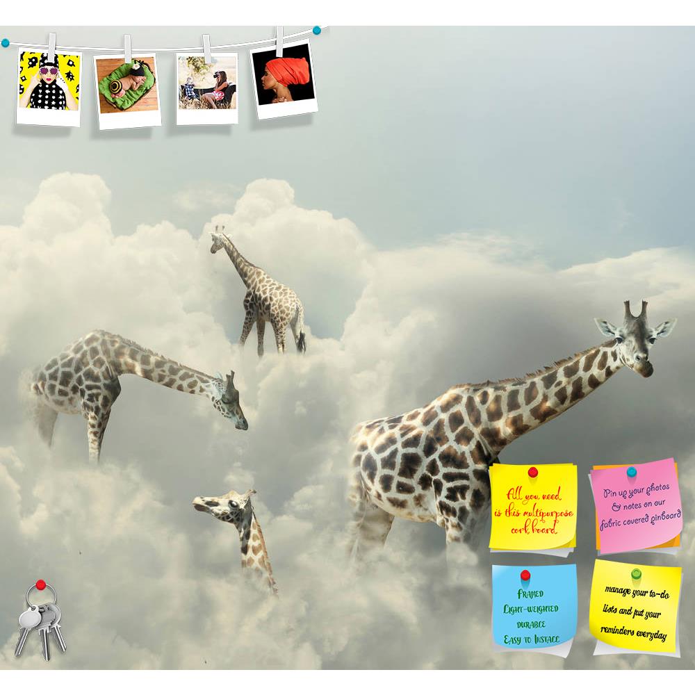 ArtzFolio Four Giraffe Walking In The Clouds Printed Bulletin Board Notice Pin Board Soft Board | Frameless-Bulletin Boards Frameless-AZSAO29308047BLB_FL_L-Image Code 5003592 Vishnu Image Folio Pvt Ltd, IC 5003592, ArtzFolio, Bulletin Boards Frameless, Animals, Conceptual, Kids, Photography, four, giraffe, walking, in, the, clouds, printed, bulletin, board, notice, pin, soft, frameless, surreal, image, representing, animal, cloud, cloudy, sky, black, colorful, surrealist, surrealism, art, artistic, illustra
