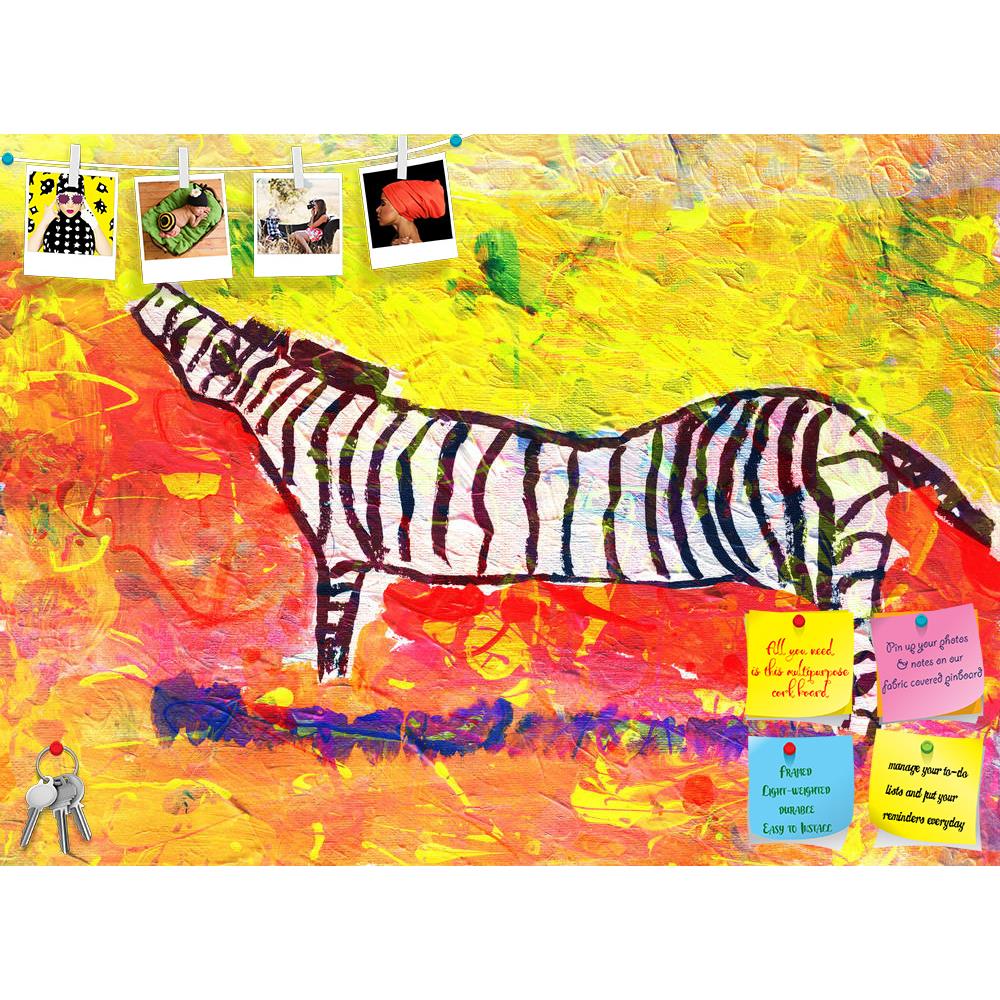 ArtzFolio Zebra D2 Printed Bulletin Board Notice Pin Board Soft Board | Frameless-Bulletin Boards Frameless-AZSAO29376832BLB_FL_L-Image Code 5003595 Vishnu Image Folio Pvt Ltd, IC 5003595, ArtzFolio, Bulletin Boards Frameless, Animals, Kids, Fine Art Reprint, zebra, d2, printed, bulletin, board, notice, pin, soft, frameless, colors, arts, drawing, paintings, image, child, creativity, multi, design, illustrations, horizontal, animal, childhood, paint, yellow, red, canvas, craft, concepts, imagination, artwor