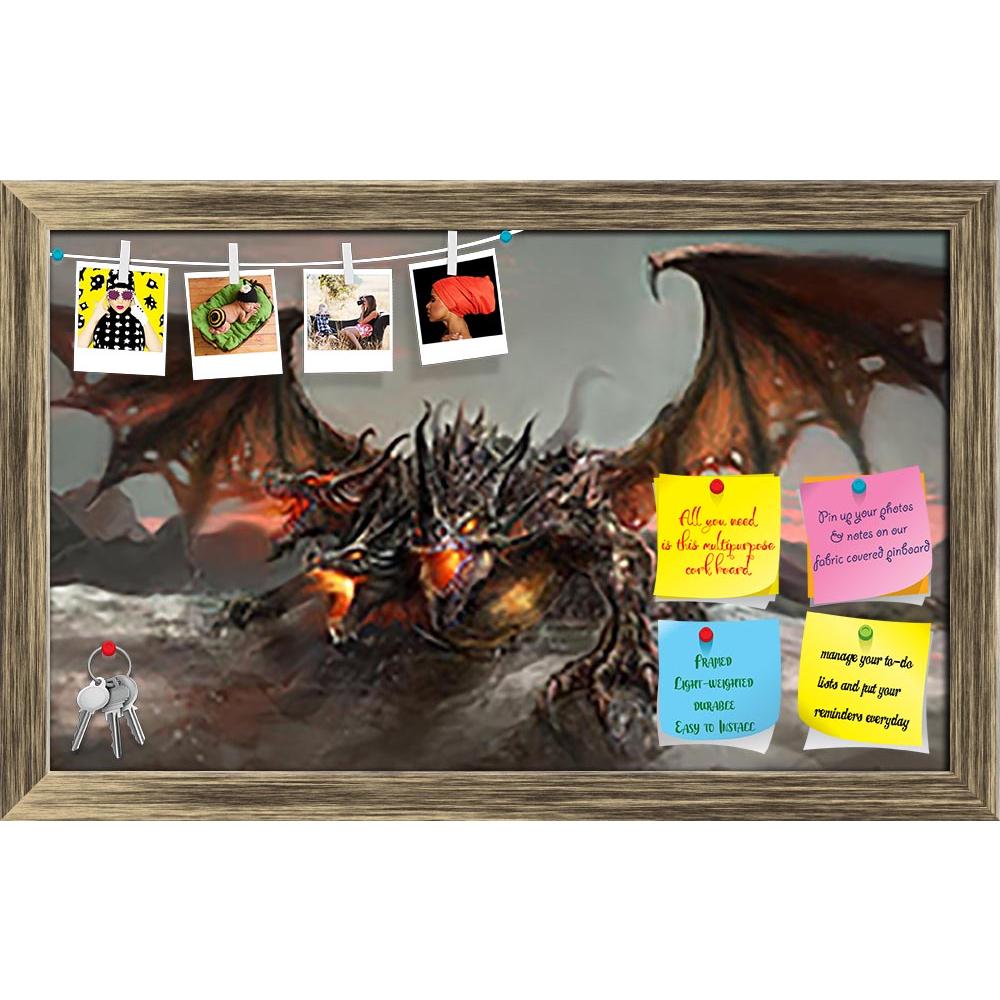 ArtzFolio Three Headed Dragon D2 Printed Bulletin Board Notice Pin Board Soft Board | Framed-Bulletin Boards Framed-AZSAO29391956BLB_FR_L-Image Code 5003596 Vishnu Image Folio Pvt Ltd, IC 5003596, ArtzFolio, Bulletin Boards Framed, Fantasy, Fine Art Reprint, three, headed, dragon, d2, printed, bulletin, board, notice, pin, soft, framed, illustration, animal, art, big, breath, breathing, colorful, creature, danger, destruction, drawings, evil, fairytale, fantastic, fear, fearful, fictional, fire, flight, ima