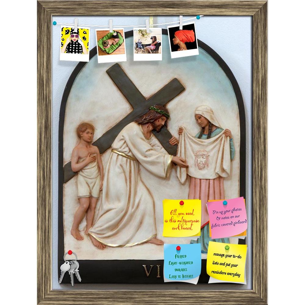 ArtzFolio 6th Station Of Cross Veronica Wipes Face Of Jesus D2 Printed Bulletin Board Notice Pin Board Soft Board | Framed-Bulletin Boards Framed-AZSAO29603758BLB_FR_L-Image Code 5003611 Vishnu Image Folio Pvt Ltd, IC 5003611, ArtzFolio, Bulletin Boards Framed, Religious, Photography, 6th, station, of, cross, veronica, wipes, face, jesus, d2, printed, bulletin, board, notice, pin, soft, framed, stations, pin up board, push pin board, extra large cork board, big pin board, notice board, small bulletin board,